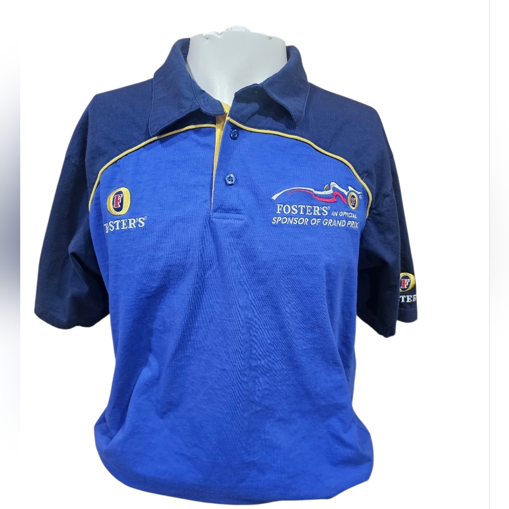 Foster’s Racing Polo Shirt | Grand Prix Sponsor Vintage Motorsport Style‎ Large